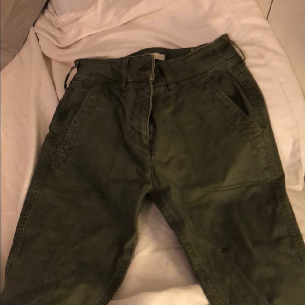 Loft green skinny pants